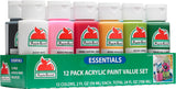 Apple Barrel Essentials 12 Color Paint Set - Finishing - Activity Based Supplies